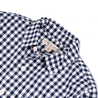 Hope & Henry Baby Boys Organic Long Sleeve Stretch Poplin Roll-Up Button Down Shirt