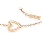 Calvin Klein Women's Carnation Gold-Tone Stainless Steel Heart Bracelet