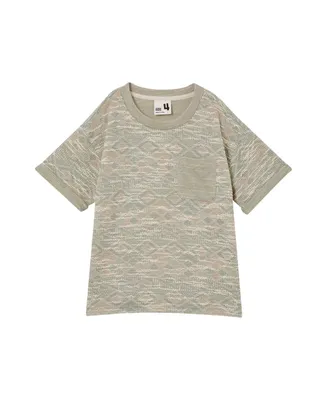 Cotton On Big Boys Jett Short Sleeve Textured T-shirt