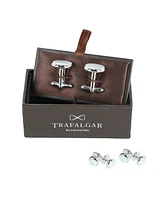 Trafalgar Sutton Round Mother of Pearl Formal Set (Cufflinks & Tuxedo Studs)