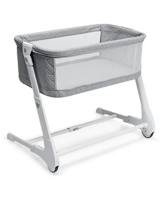 Costway Baby Side Bassinet Bedside Sleeper Washable Mattress Height Adjustable