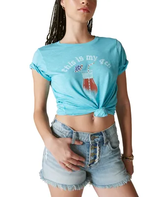 Lucky Brand Women's Cotton This Is My Fourth Graphic T-Shirt