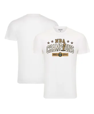 Men's and Women's Sportiqe White Denver Nuggets 2023 Nba Finals Champions Bingham Premium T-shirt