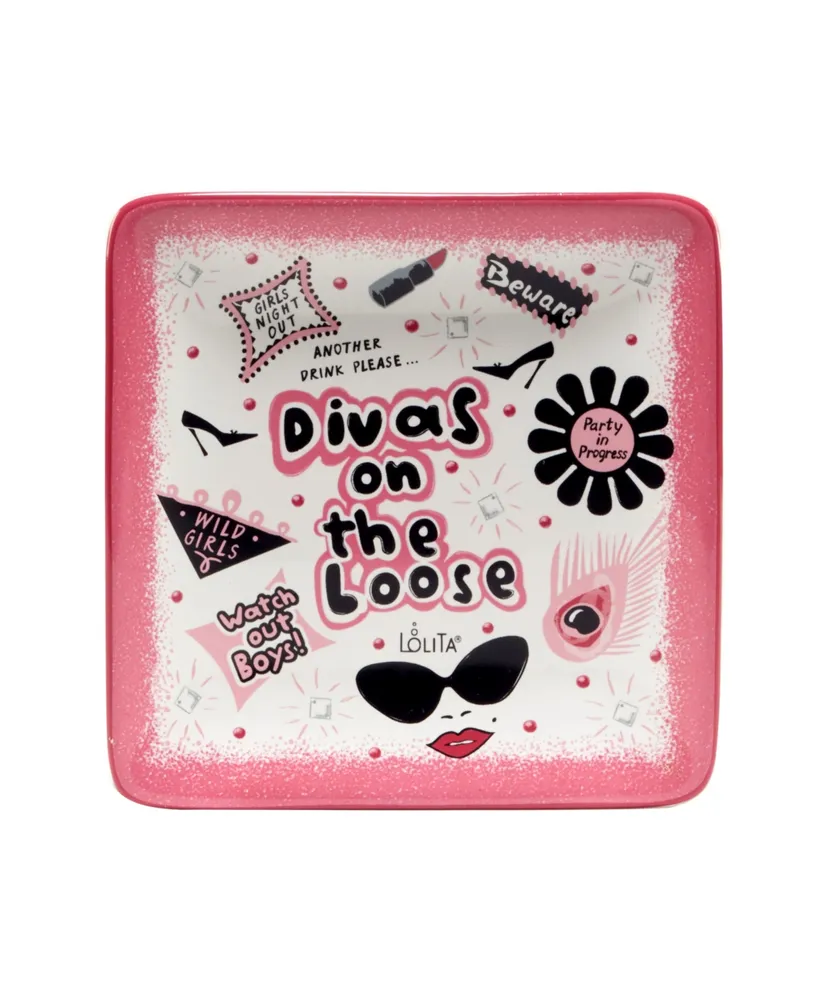 Certified International Lolita Divas on the Loose 4 Piece Canape Plate