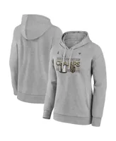 Women's Fanatics Heather Gray Vegas Golden Knights 2023 Stanley Cup Champions Locker Room Pullover Hoodie