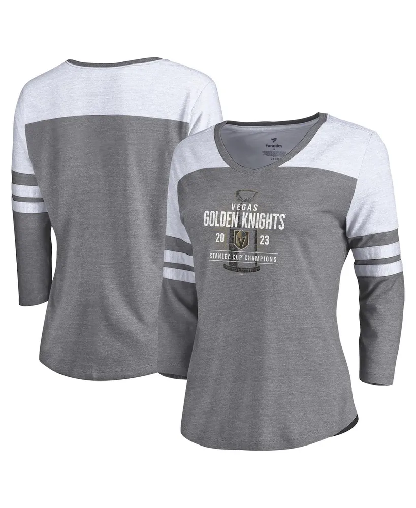 Women's Fanatics Branded White Vegas Golden Knights 2023 Stanley Cup Final Plus Size Roster V-Neck T-Shirt