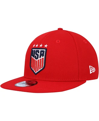 Men's New Era Red Uswnt Team Basic 9FIFTY Snapback Hat