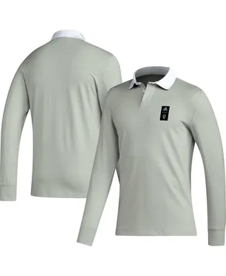 Men's adidas 2023 Player Gray Colorado Rapids Travel Long Sleeve Polo Shirt
