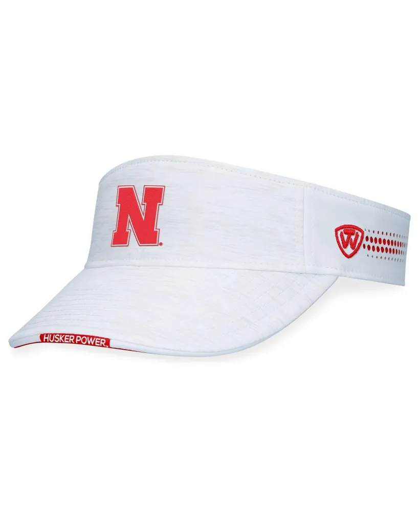 Men's Top of the World White Nebraska Huskers Flare Adjustable Visor