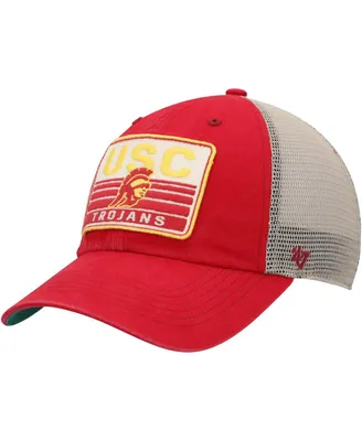 Men's '47 Brand Cardinal Usc Trojans Four Stroke Clean Up Trucker Snapback Hat