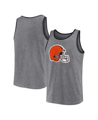 Men's Fanatics Heather Gray Cleveland Browns Primary Tank Top