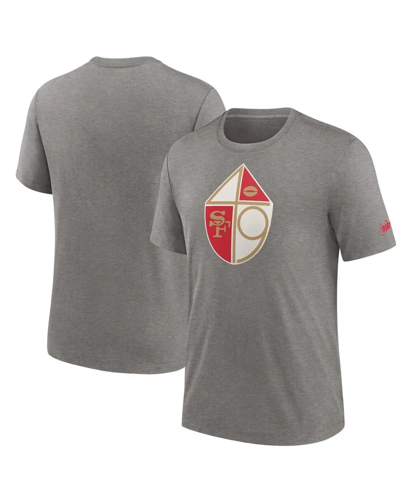 Nike Men's Nike Heather Charcoal San Francisco 49ers Rewind Logo Tri-Blend T-shirt