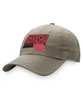 Men's Top of the World Khaki Nebraska Huskers Slice Adjustable Hat