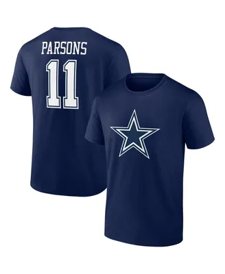 Men's Fanatics Micah Parsons Navy Dallas Cowboys Player Icon Name and Number T-shirt