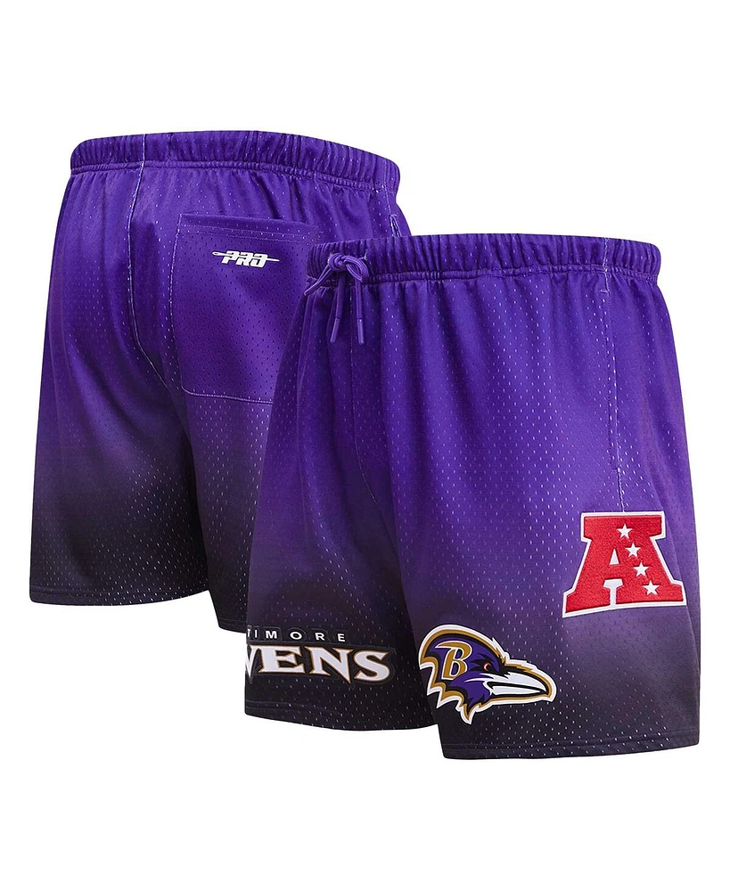 Men's Pro Standard Black, Purple Baltimore Ravens Ombre Mesh Shorts