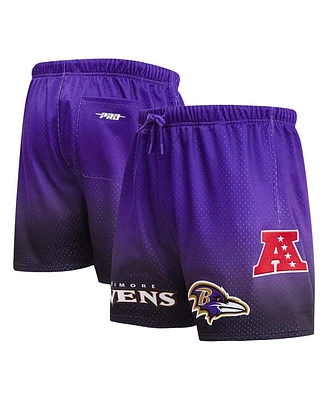 Men's Pro Standard Black, Purple Baltimore Ravens Ombre Mesh Shorts