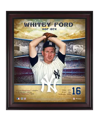 Whitey Ford New York Yankees Framed 15" x 17" Hall of Fame Career Profile
