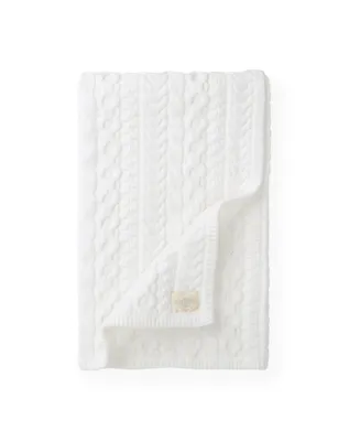 Hope & Henry Baby Cable Knit Blanket, Unisex