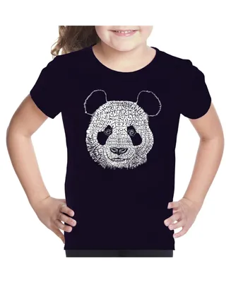 Big Girl's Word Art T-shirt - Panda