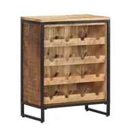 vidaXL Wine Cabinet 24.4"x13"x30.9" Rough Mango Wood