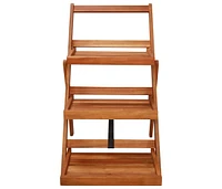 vidaXL 3-Tier Plant Stand 19.7"x24.8"x31.5" Solid Acacia Wood