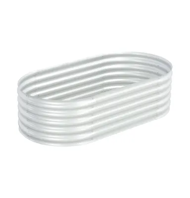 Garden Raised Bed 63"x31.5"x17.3" Galvanized Steel Silver