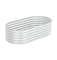 Garden Raised Bed 63"x31.5"x17.3" Galvanized Steel Silver