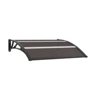 vidaXL Door Canopy Black 47.2"x29.5" Pc