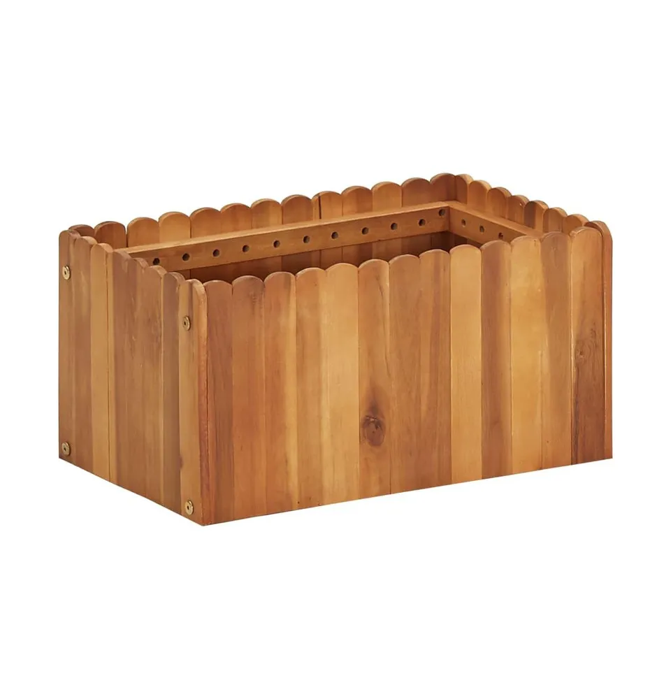 vidaXL Garden Raised Bed 19.6"x11.8"x9.8" Solid Acacia Wood