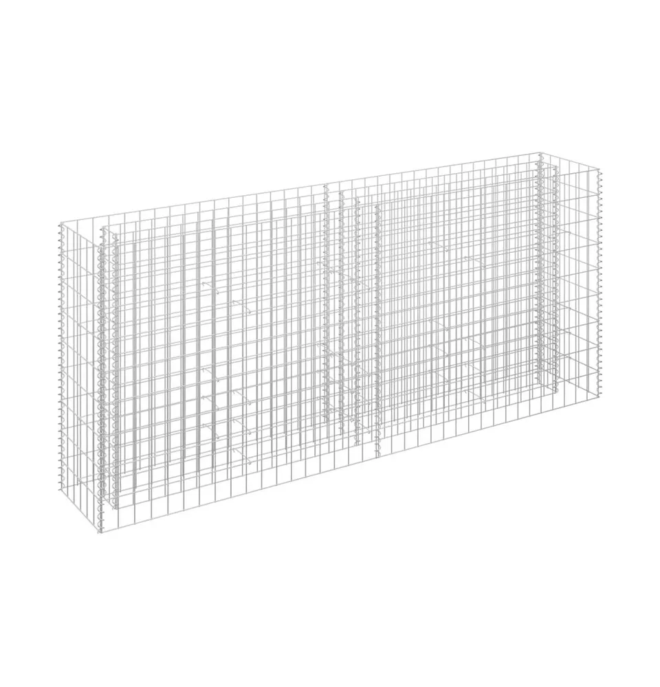 vidaXL Gabion Raised Bed Galvanized Steel 70.9"x11.8"x35.4"