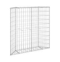 vidaXL Trapezium Gabion Raised Bed Galvanized Steel 39.4"x7.9"x39.4"