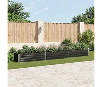 Garden Raised Bed Galvanized Steel 189"x31.5"x17.7" Anthracite