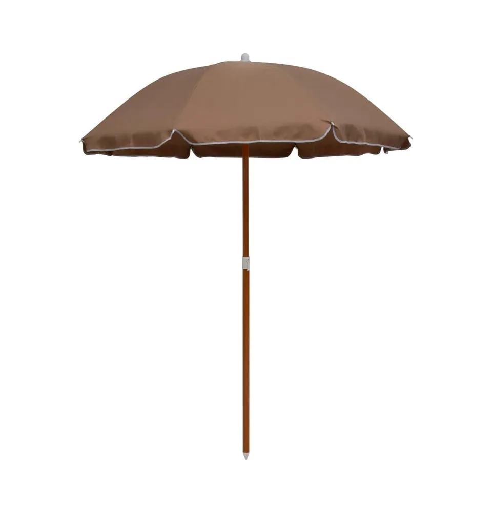 vidaXL Parasol with Steel Pole 70.9" Taupe