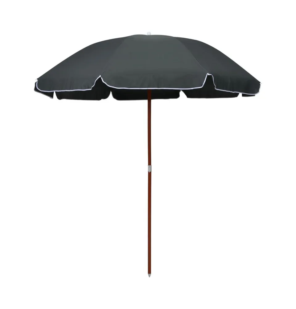 vidaXL Parasol with Steel Pole 94.5" Anthracite