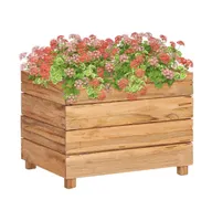 vidaXL Raised Bed 19.7"x15.7"x15" Recycled Teak Wood and Steel