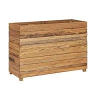 Raised Bed 39.4"x15.7"x28.3" Recycled Teak Wood and Steel