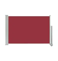 vidaXL Patio Retractable Side Awning 23.6"x118.1" Red