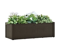 vidaXL Garden Raised Bed with Self Watering System Mocha 39.4"x16.9"x13"