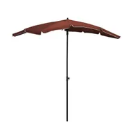 vidaXL Garden Parasol with Pole 78.7"x51.2" Terracotta