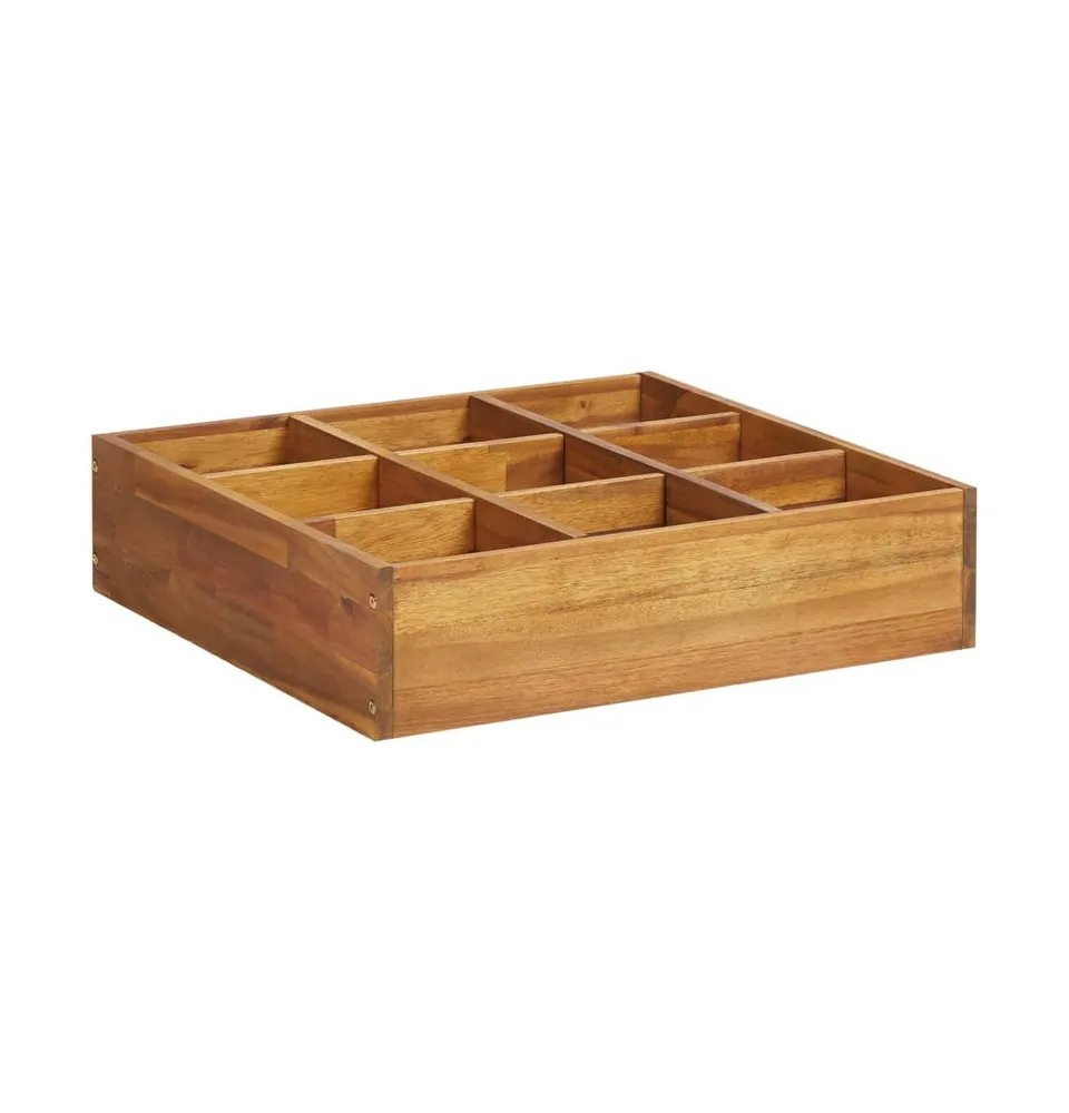 vidaXL Herb Garden Raised Bed Solid Wood Acacia 23.6"x23.6"x5.9"