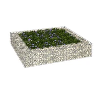 vidaXL Gabion Raised Bed Galvanized Steel 39.4"x39.4"x7.9"