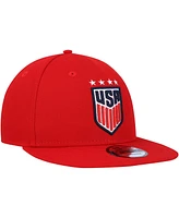 Men's New Era Red Uswnt Team Basic 9FIFTY Snapback Hat