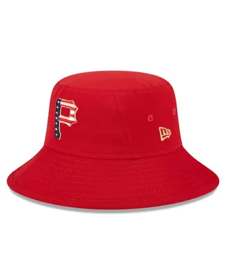 Men's New Era Red Pittsburgh Pirates 2023 Fourth of July Bucket Hat