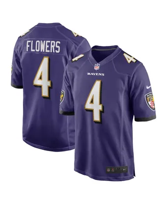 Men's Nike Zay Flowers Purple Baltimore Ravens 2023 Nfl Draft First Round Pick Game Jersey