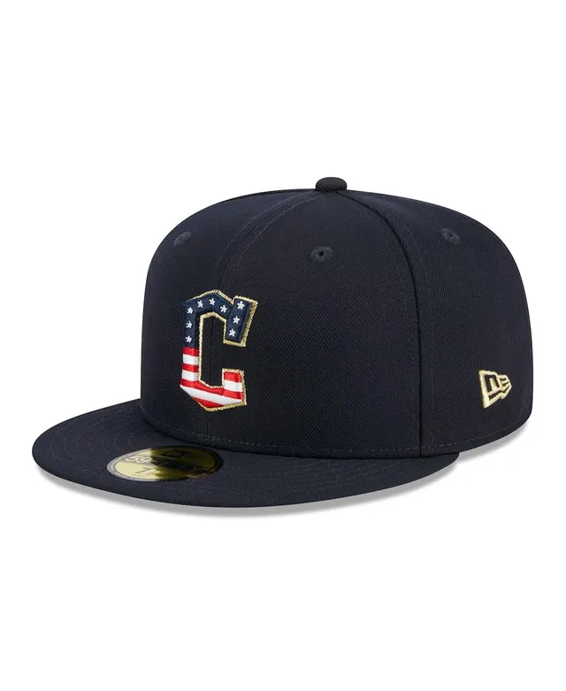 Men's New Era Navy Cleveland Guardians 9/11 Memorial Side Patch 59FIFTY Fitted Hat