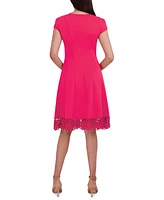 Donna Ricco Women's Round-Neck Sleeveless Fit & Flare Dress