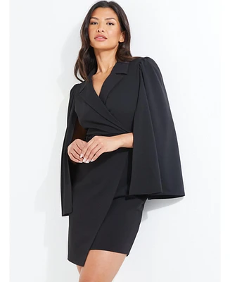 Quiz Women's Cape Sleeve Mini Dress