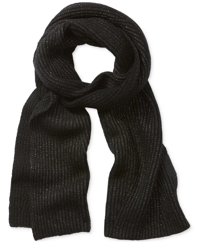 Fishers Finery Women's 100% Cashmere Ribbed Knit Winter Scarf | Black Label  Box