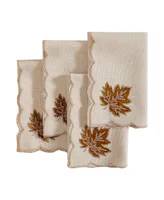 Elrene Happy Fall Leaves Cutwork Napkins, Set of 4