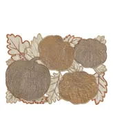 Elrene Metallic Pumpkin Cutwork Rectangle Placemat